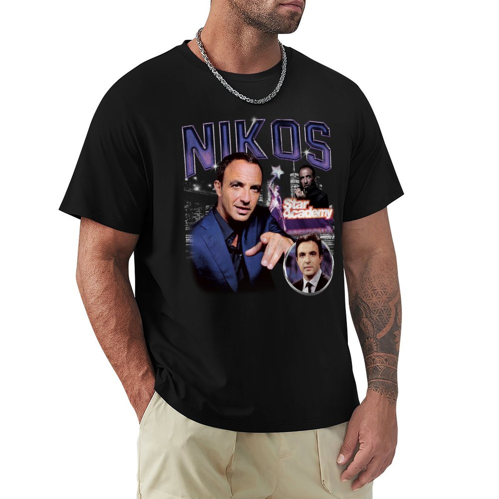 Academy Sports Outdoor - Nikos Aliagas Star Academy T-shirt vintage