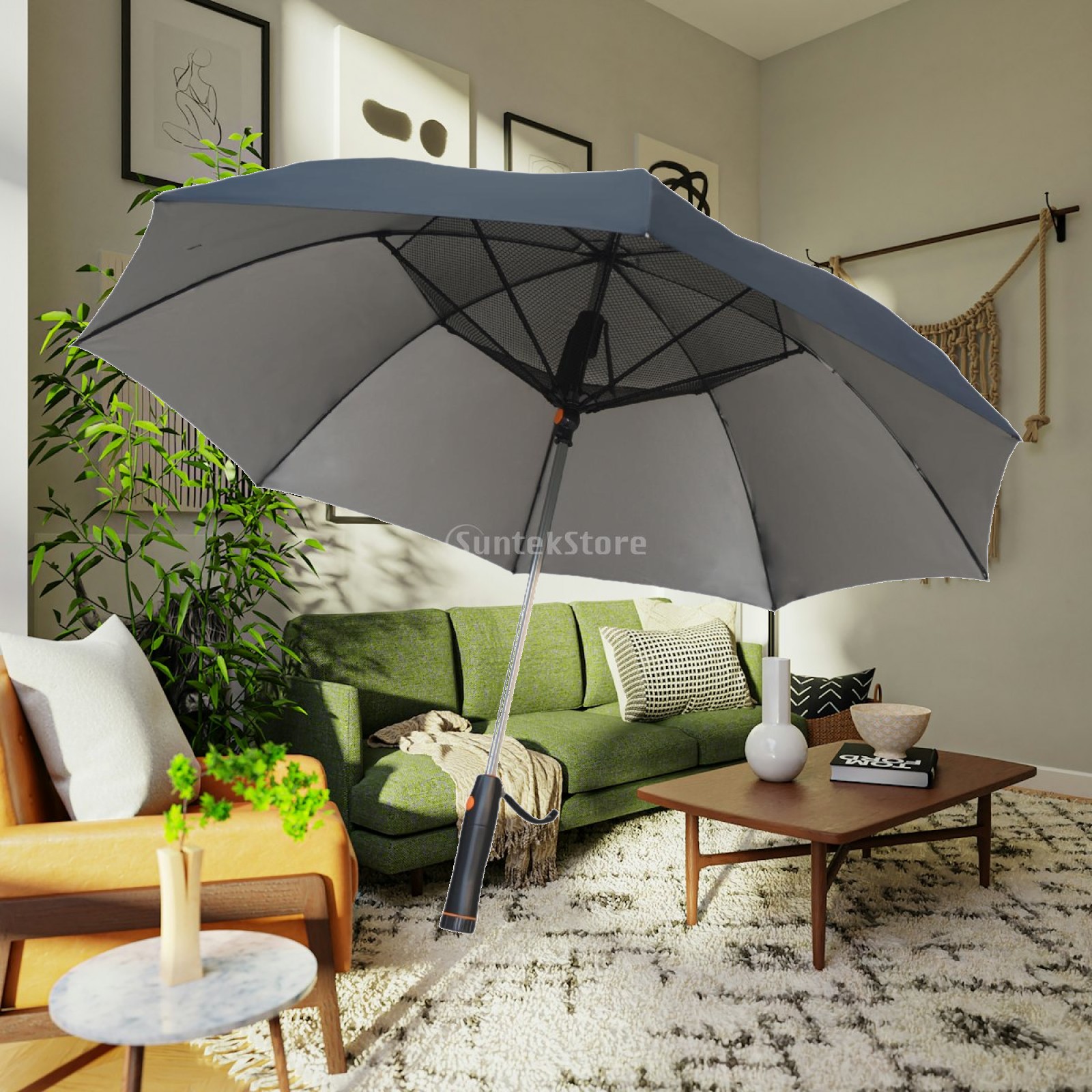 Outdoor Sports Umbrella - Parapluie avec ventilateur intégré, parapluie de