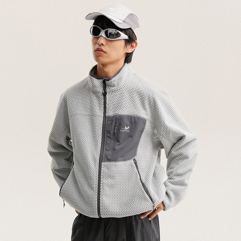 Outdoor Sport Jacket Women'S - Veste polaire à rayures ondulées pour