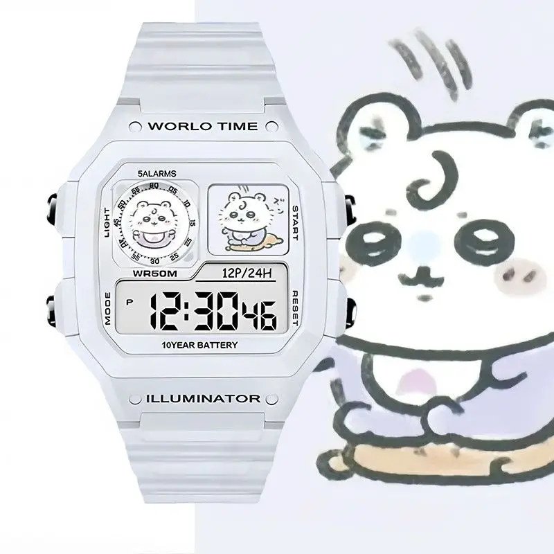 Outdoor Sport Watch - Montre numérique Kawaii Chiikawa Anime, étanche,