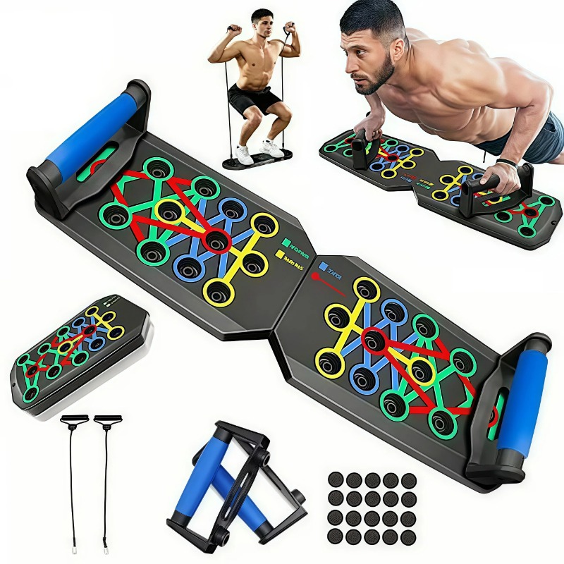 Gymnastic Bar Home - Planche de musculation pliable avec bandes