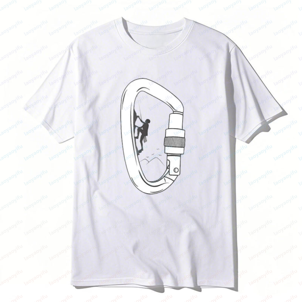T-shirt imprimé Carabiner Clim - Outdoor Sport Climbing Gear avis et prix