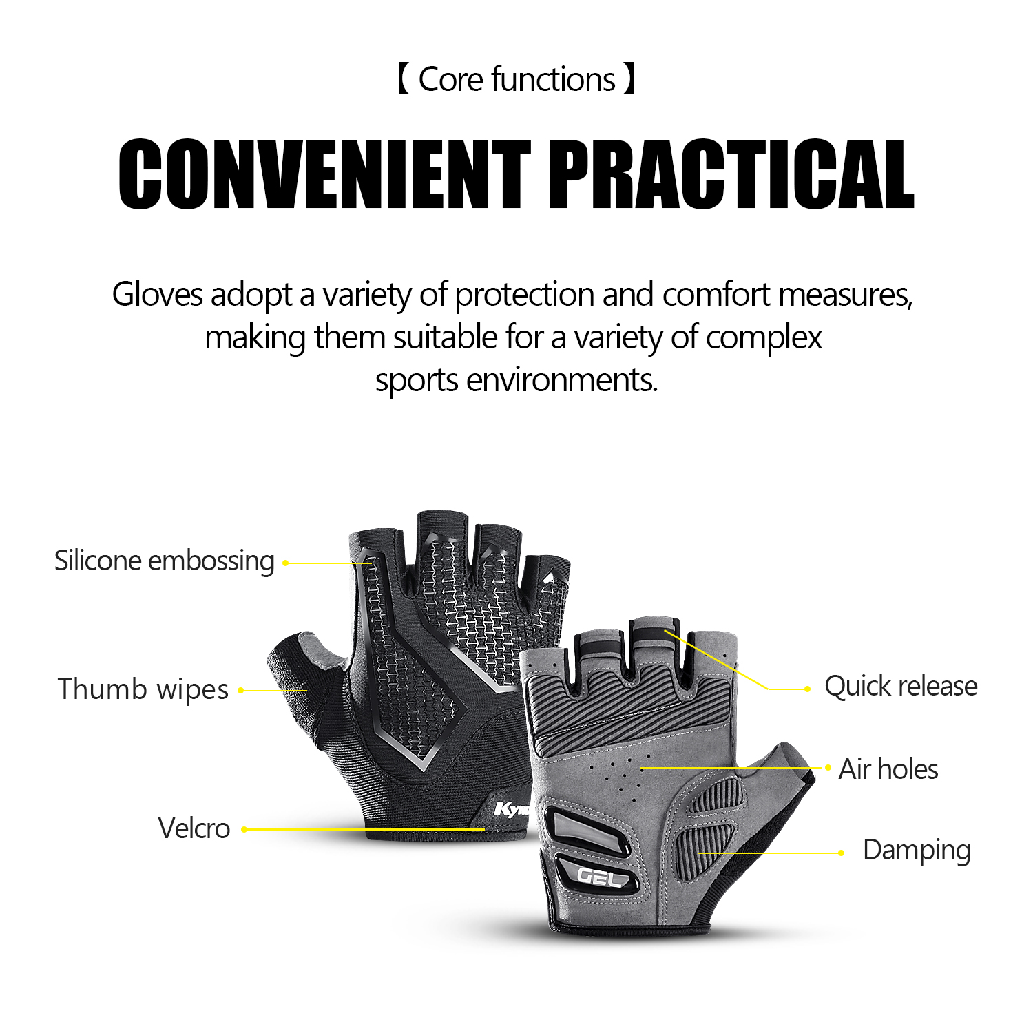 Gants de cyclisme Kymc à demi- - Mtb Elbow Pad avis et prix